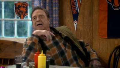The problem is, he keeps
sticking to the refrigerator. - The Conners