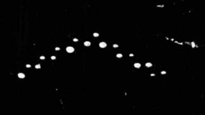 The professors observed
one formation of lights - Alien Chronicles: Top UFO Encounters