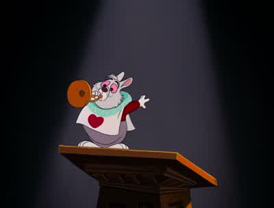 Your Majesty Members of the juryLoyal subjectsAnd the KingThe prisoner at the bar is charged with enticing Her Majesty the Queen of Heartsinto a game of croquet and thereby willfullyBut and with malice aforethought teasing tormentingand otherwise annoying - Alice in Wonderland