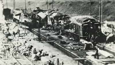 The railway line was badly damaged - Secrets of the Railways