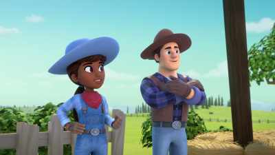 The Ranchers and the Tinhorns are tied, - Dino Ranch