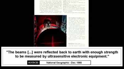 The rays were reflected
back to Earth - American Moon