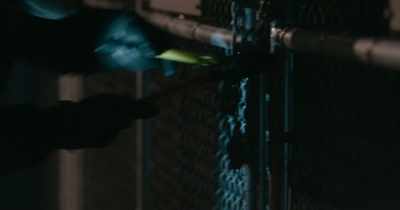 The rear access gate
is locked with a chain, - The Republic of Sarah