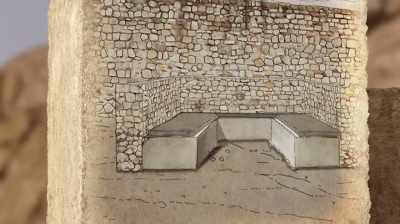 The regular legionnaires
live in stonewalled tents, - Dead Sea Scrolls: The Doomsday Prophecy