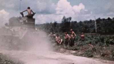 The relatively light 37mm guns - The Pacific War in Color