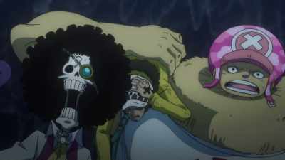 The relentless annihilating attack
by the marine fleets. - One Piece: Stampede