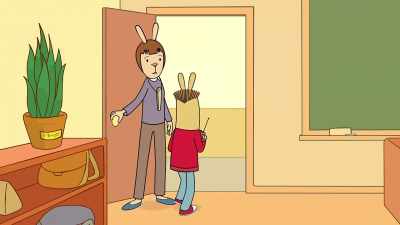 The rest of you open your notebooks
and draw something that makes you happy. - El Deafo