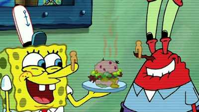 The result was the most
diabolical Krabby - SpongeBob DocuPants