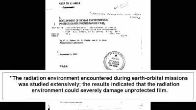 The results showed
that the radioactive environment - American Moon