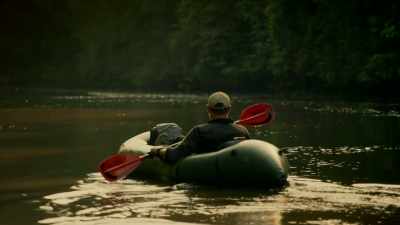 THE RIVER IS
DECEPTIVELY FAST FLOWING, - Expedition Mungo