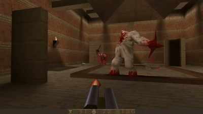 The rocket launcher had its own sound.
That was really great too, - FPS: First Person Shooter