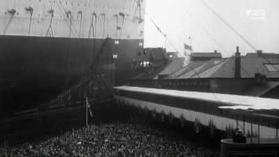 The rudder at her stern
strikes the water - Scotland from the Sky