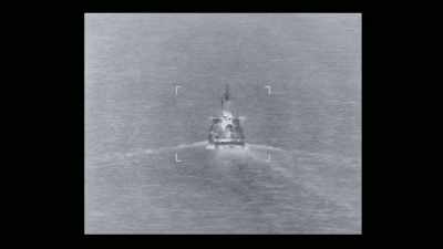 The Russian ship comes into view. - Warship: Life at Sea