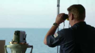 The Russian warship begins
shadowing Duncan. - Warship: Life at Sea