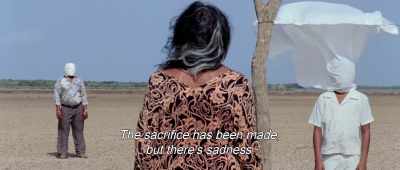 The sacrifice has been made,
but there's sadness. - Birds of Passage