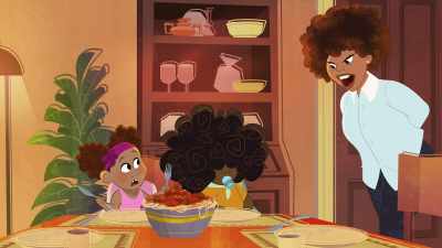 The salad fork on the left
in the nine o'clock position. - The Proud Family: Louder and Prouder