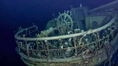 The same bitter cold
that sank her also kept her
remarkably well-preserved. - Tales From The Explorers Club