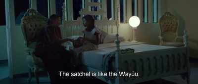 The satchel is like the Wayúu. - Birds of Passage