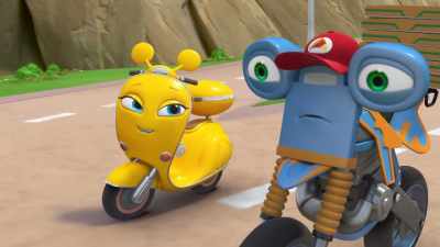 The ScootBots
are looking for mess, - Ricky Zoom