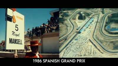 The second round in Spain,
Nigel and Ayrton - Williams & Mansell: Red 5