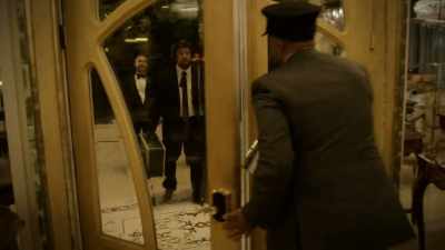 The security guard meets them. - History's Greatest Heists with Pierce Brosnan