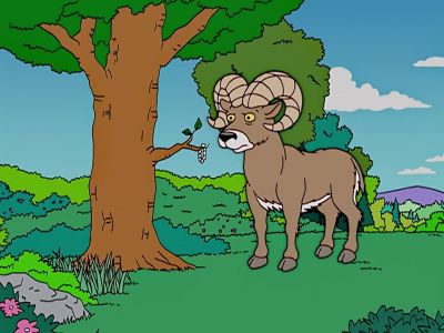 The sheep was no danger at all. - The Simpsons