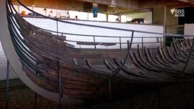 The ships appear to have
been sunk on purpose. - Curse of the Ancients with Alice Roberts