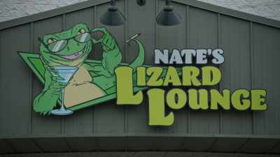 The sign was enough
to attract a few locals - The Rehearsal