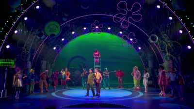 ♪ The simple sponge is talking,
Fascinating, do go on - The SpongeBob Musical: Live on Stage!