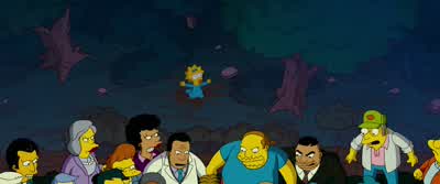 The sinkhole. - The Simpsons Movie