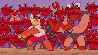 -The smoke bombs
do nothing.
-[both scream] - ThunderCats Roar