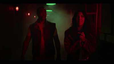 The smoke, the creepy
lighting. I'm half expecting - Twisted Metal