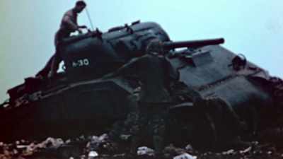 THE SOLID LINE OF
ADVANCE BREAKS DOWN - The Pacific War in Color