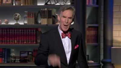 The solution to population growth is...
a few, fewer... sponge people." - Bill Nye Saves the World