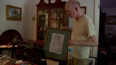 The Sotheby's label would have said Black chalk brown - Art and Craft