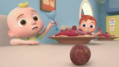 ♪ The spaghetti still slipped
off my fork ♪ - CoComelon Lane
