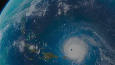 The spin of the earth
deflects these storms - Blue Planet II