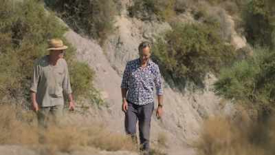 The stables, goat pens,
and outhouses - Write Around the World with Richard E Grant