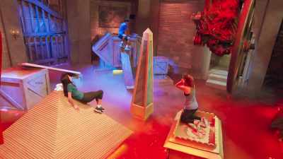The staff can topple the obelisk, - Floor Is Lava