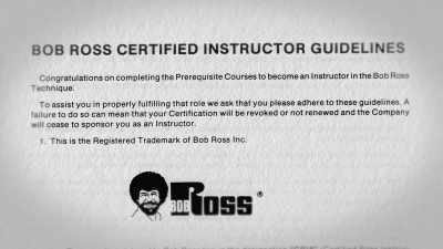 The students were all asked to sign
what were called "guidelines," - Bob Ross: Happy Accidents, Betrayal & Greed