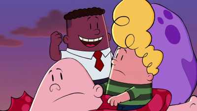The sun is about to set.
Time for an emergency water landing. - The Epic Tales of Captain Underpants