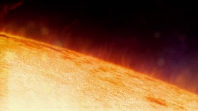 The sun's outer corona burns at
a scorching one million degrees. - Nova