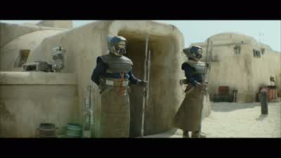 The Syndicate forces have pulled back from Mos Espa and should be arriving here in Mos Eisley shortly so that we may disembark. - The Book of Boba Fett