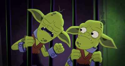 ♪ The tables turn in goblin jail ♪ - Legend of the Three Caballeros