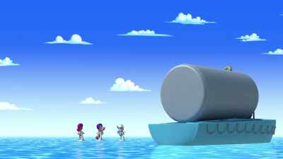 The tank is sealed tight, so it can stay - Rainbow Rangers