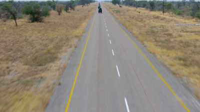 The team was back on the road again. - In the Footsteps of Elephant