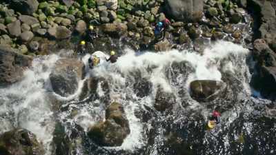 The team need to scramble back
to the jet skis - Europe From Above