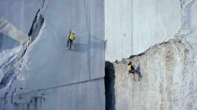 The techioli finish sweeping the cliff - Europe From Above
