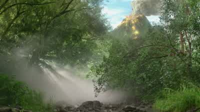 The tectonic plates are starting to pull apart underneath the island. - Journey 2: The Mysterious Island