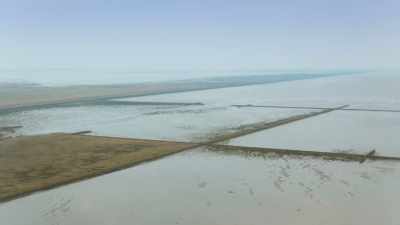 The ten islands
are set amongst endless mud flats, - Europe From Above